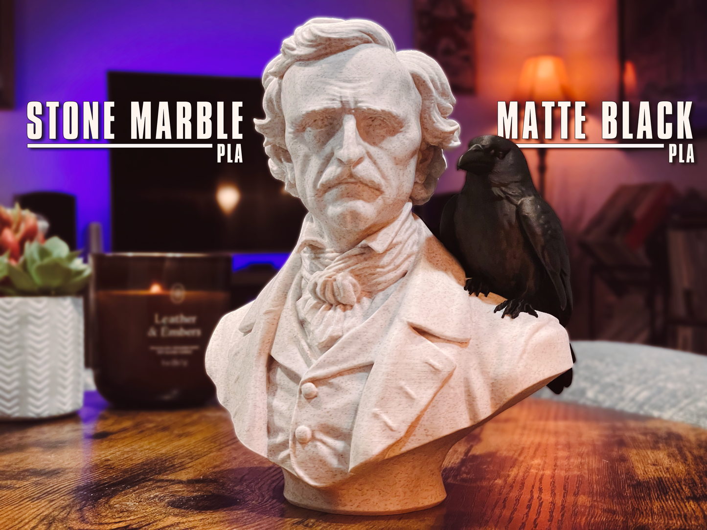 Edgar Allan Poe Bust Statue