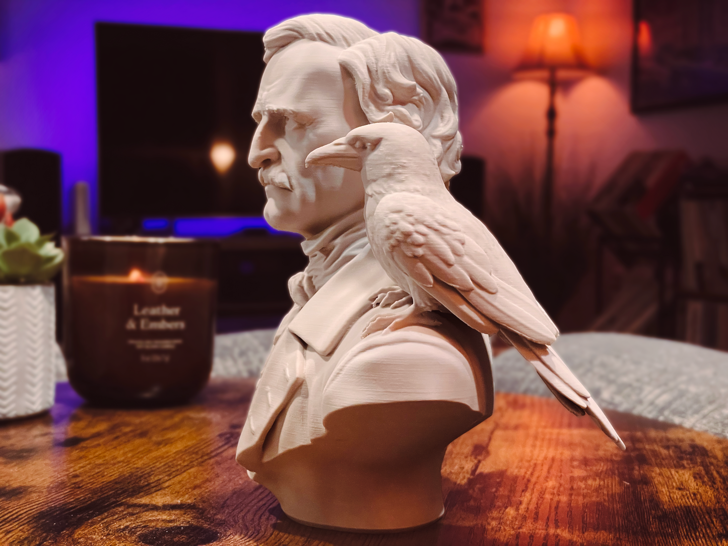 Edgar Allan Poe Bust Statue