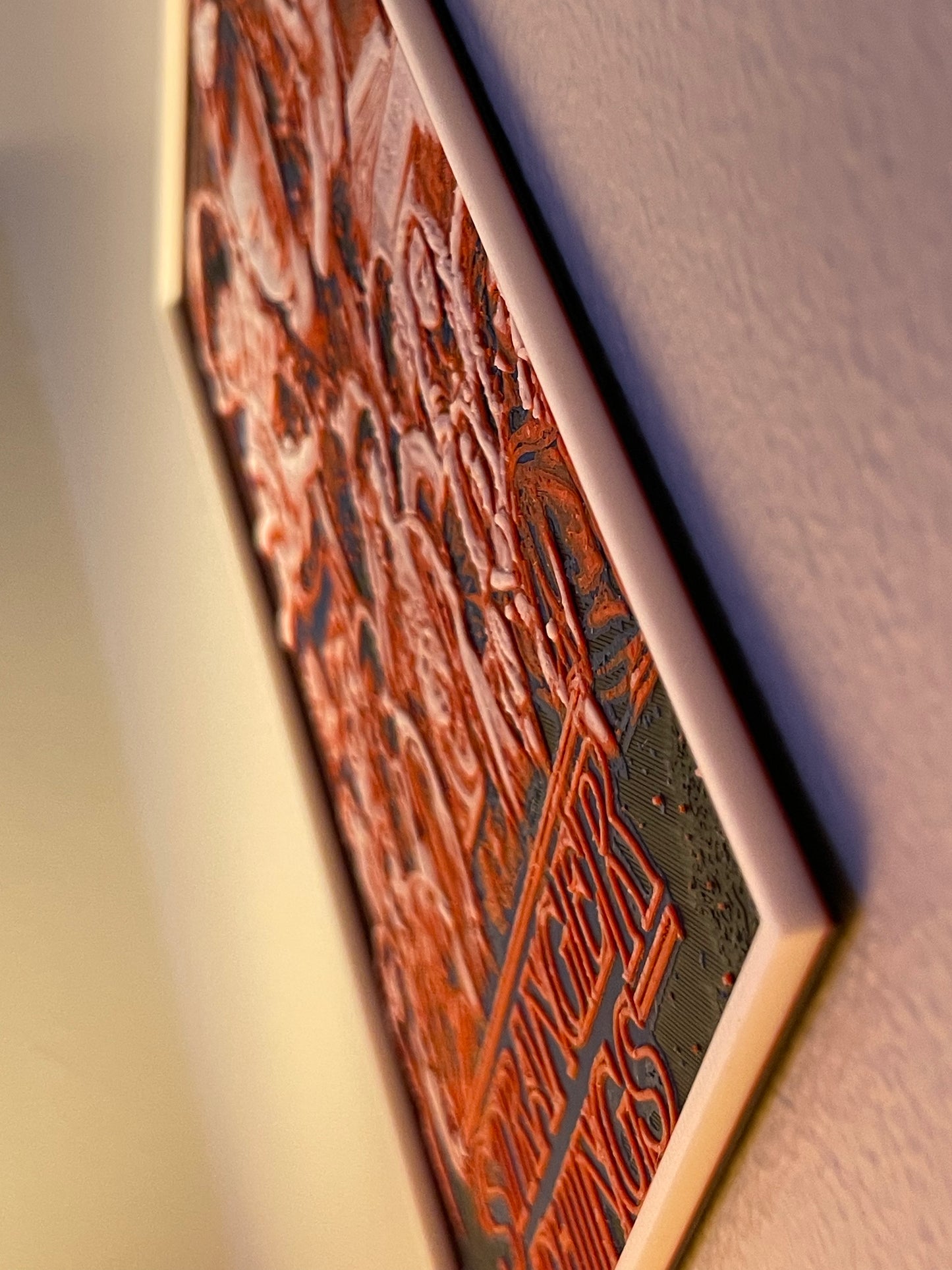 Close-up of a textured surface with intricate patterns